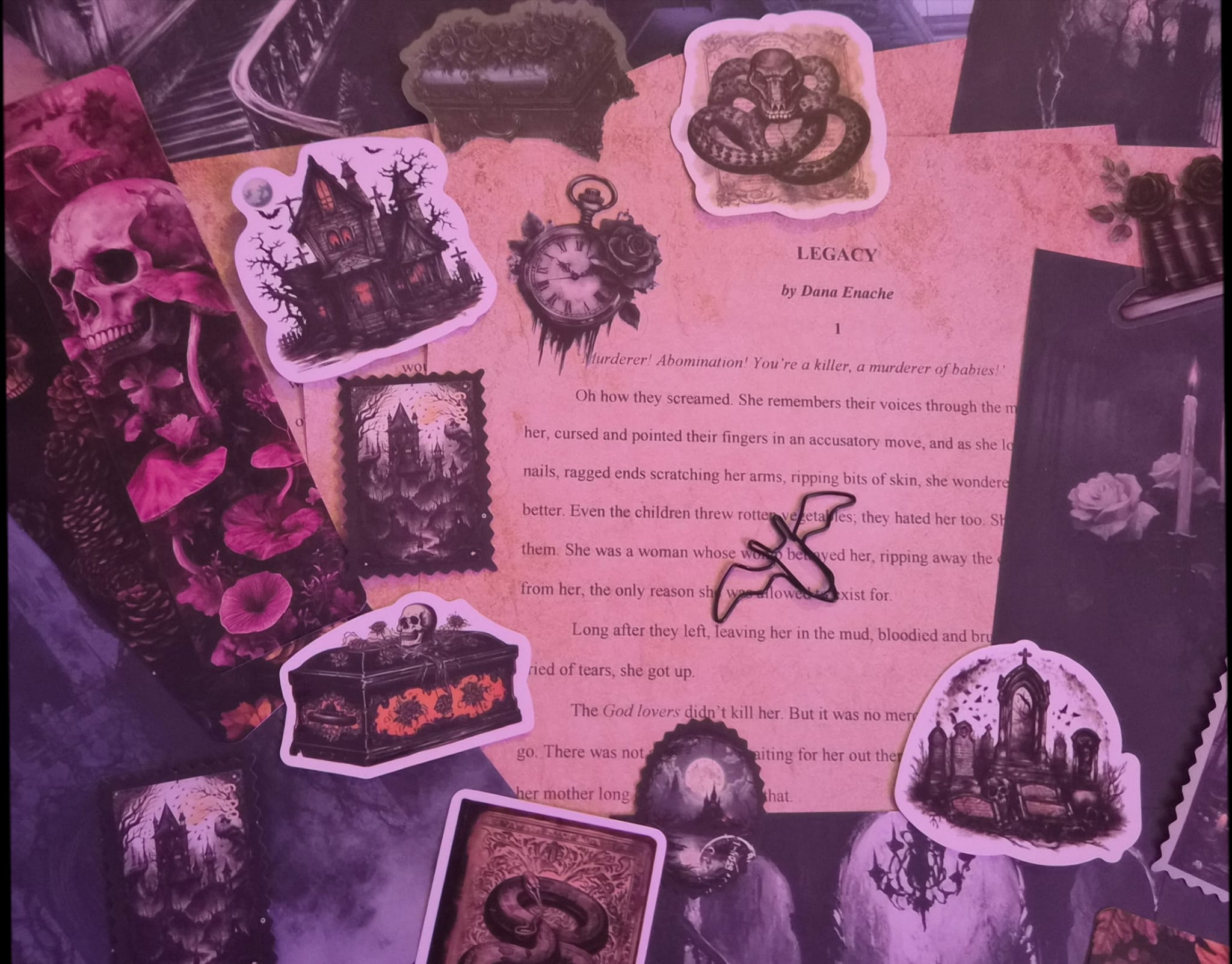 The Underworld Mail horror stationery and printed story bundle